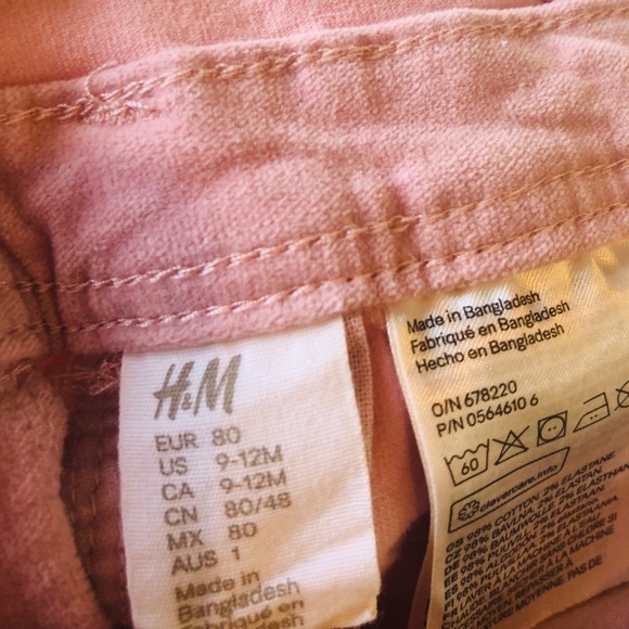 H&M velvet like overalls - 9-12 months - Picture 4 of 4